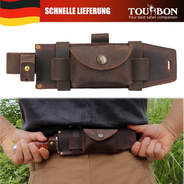 Tourbon Werkzeughalter Aus Leder Für Sichelaxthammer - Gürtelhalterung Bis 7,5cm