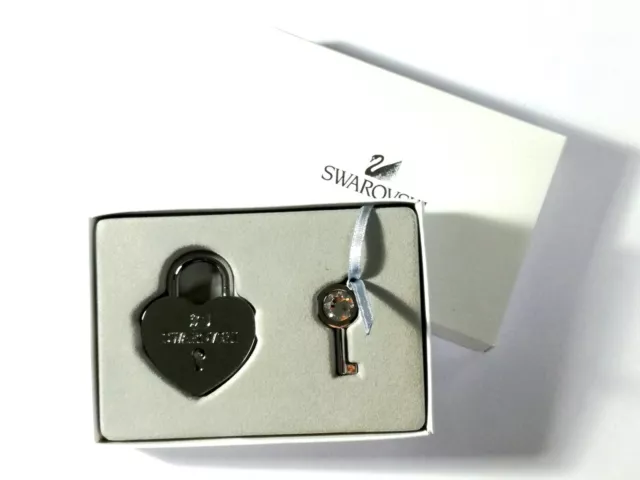 Accessories 5234567 Swarovski Glass Original Heart Lock And Key 110x93x40mm
