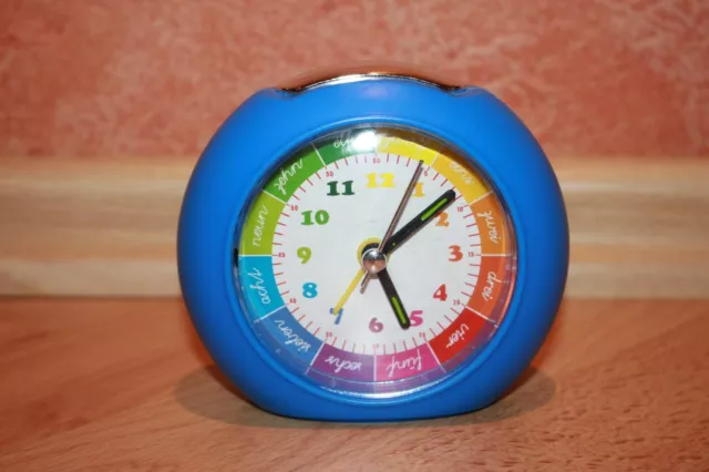 Kinder Lern - Uhr, Wecker, mit Alarmfunktion, blau