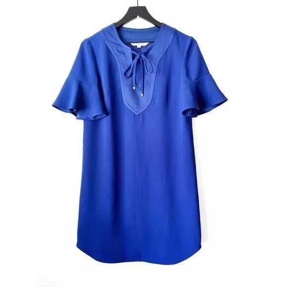 Trina Turk Blue Bell Sleeve Shift Dress Women’s Size 2