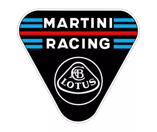 Sticker plastifié LOTUS MARTINI RACING - 7cm x 6,5cm