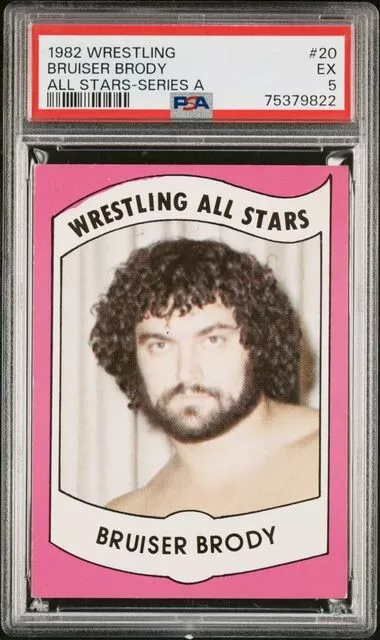 1982 Wrestling All Stars Bruiser Brody PSA 5 Rookie Card RC WWF WWE WCCW Japan