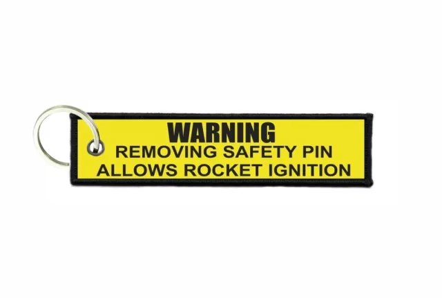 Porte cles aviation keychain moto voiture warning removing safety pin rocket r6