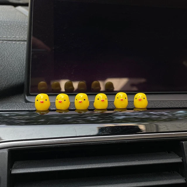 1/5PCS Mini Cute Yellow Chick Ornaments Car Interior Decor Gift Resin B4O5