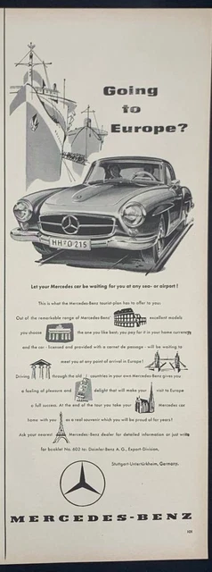 Magazine Ad* - 1957 - Mercedes Benz