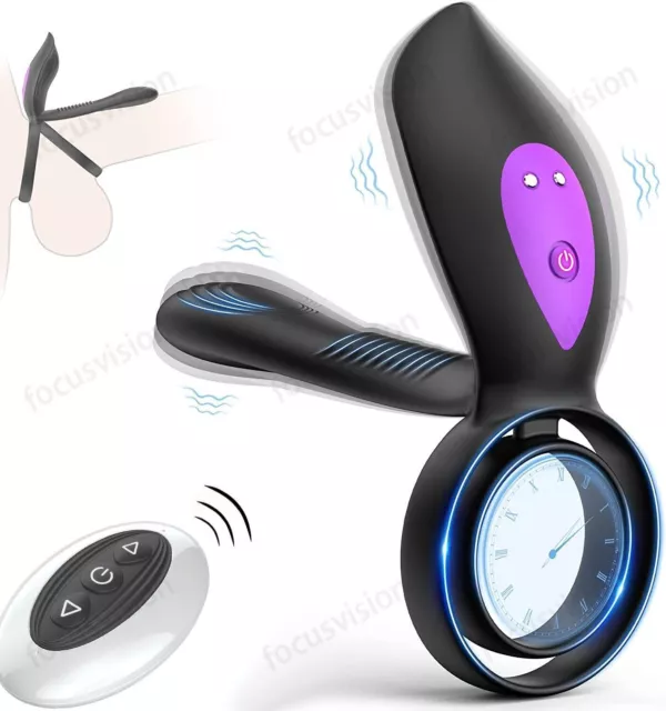 Vibrator-Penis-Cock-Sex-Ring-Clit-G-spot-Stimulator-Couple-Dildo-Toys-For-Men