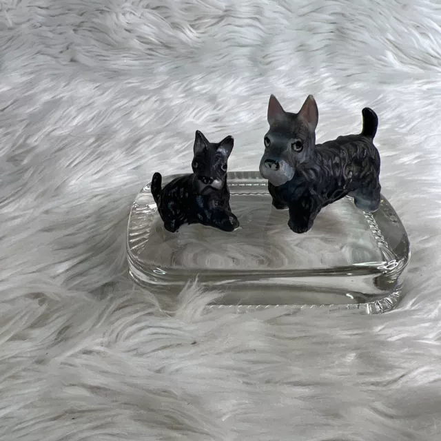 Vintage Miniature Scottish Terrier Black Scotty Dog Figurine