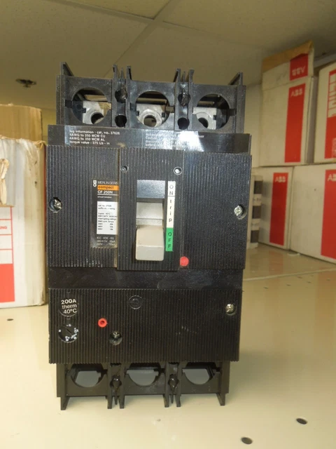 Merlin Gerin Compact CF 250N #37026 200A 3P 600Y/347V Circuit Breaker No Lugs Merlin Gerin Compact CF 250N #37026 200A 3P 600Y/347V Circuit Breaker No Lugs
