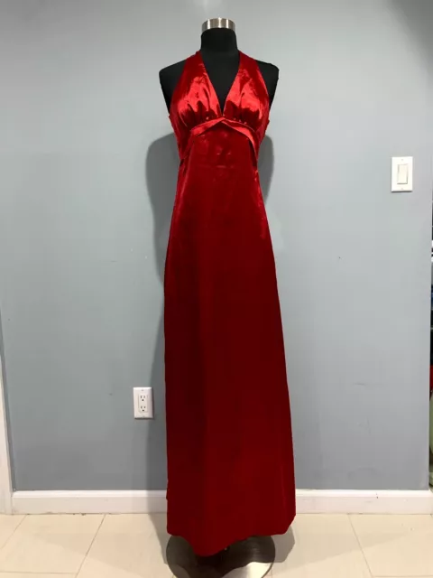 Forever 21 Red Maxi Formal Prom Dress Crisscross Back Size S NWT