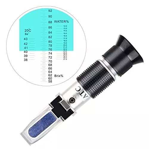 Brix Meter Refractometer, LEERCHUANG Triple Scale Honey Tester (Water Content...