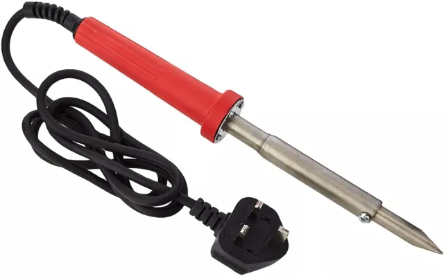 60W 240V Soldering Iron With Comfortable Grip Handle & Pointed Tip