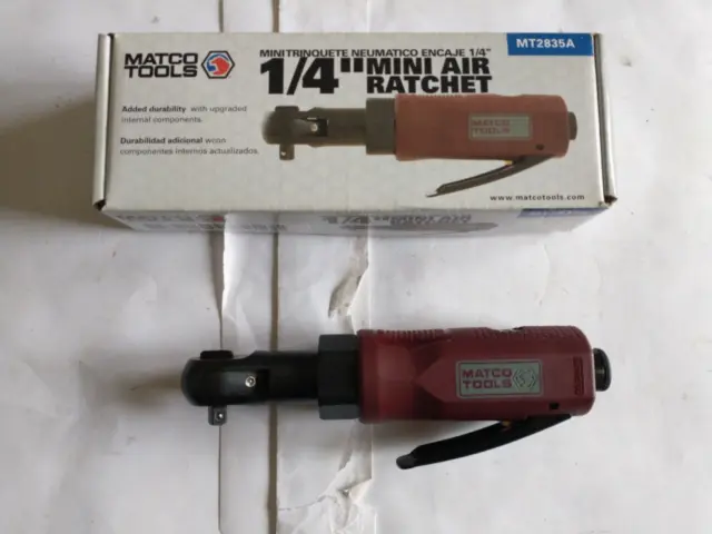 Matco Tools - MT2835A 1/4” Drive - Mini Air Ratchet. Lightweight, 35 Ft Lbs