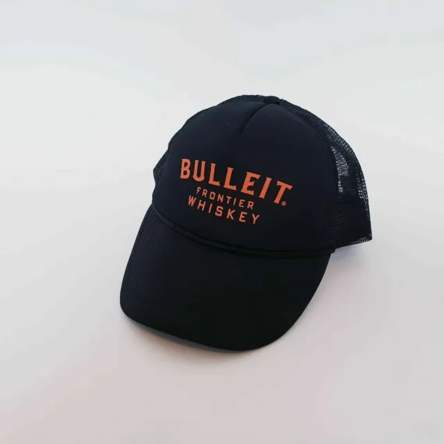 Bulleit Whiskey Hat Mens OSFA Truckers Snap Back Cap Curved Brim Snapback Promo