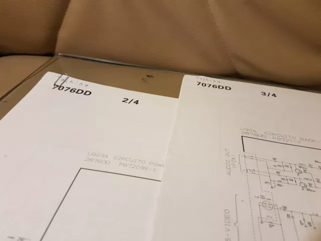 Toshiba 7076DD 2/4 3/4 quadro elettrico schema elettrico