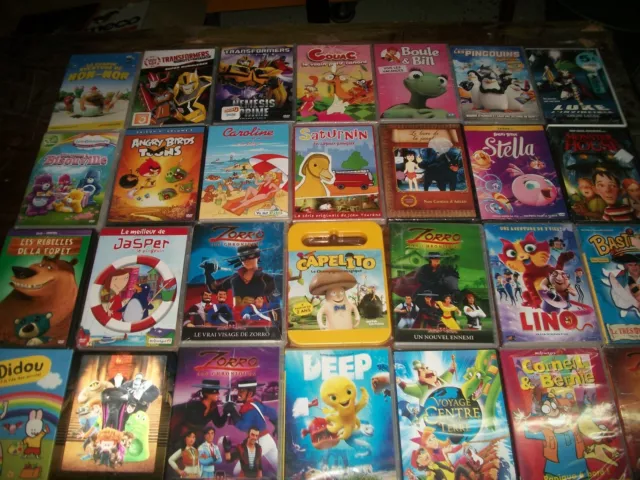 gros lot 100 dvd, dessin animé, manga, lot revendeur, neuf