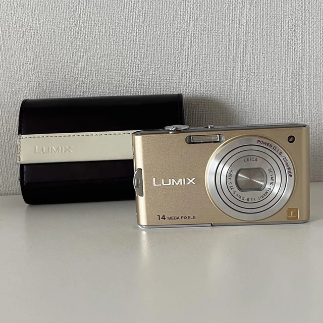 PANASONIC LUMIX DMC-FX66 Digital Camera Gold Tested Working