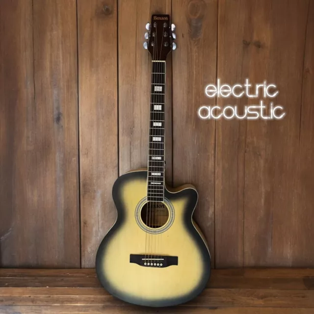 Brand New Full Size 40" Benson Western electro electric acoustic guitar