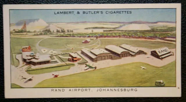 RAND AIRPORT Johannesburg Südafrika Vintage 1930er Jahre Karte AD09 2