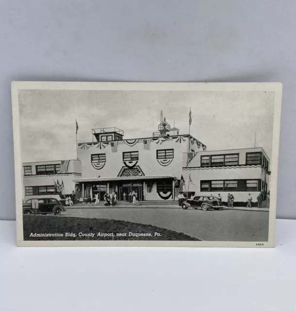 Rppc Real Photo Administration Bldg. County Airport Near Duquesne Pa Aviation