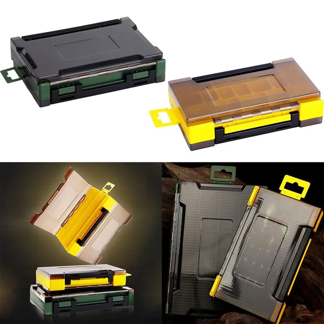 Brand New Fishing Tackle Box Storage Box Double-Sided Gear Tool Yellow/green