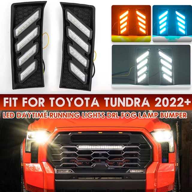 3-Color LED DRL Fog Light For Toyota Venza 2021-2022 – Daytime Running + Turn Signal