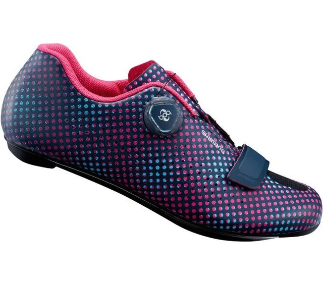 SHIMANO RP5 WD RP500 Gr. 42 SPD SL Navy Dot Damen Schuhe Schwarz BOA Rennrad