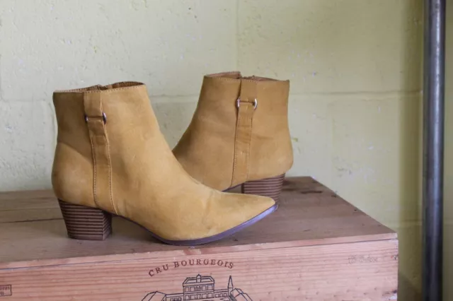 MUSTARD FAUX SUEDE Ankle Boots By Primark Wide Fit Size 5 38 Used Condition 8.99 PicClick UK