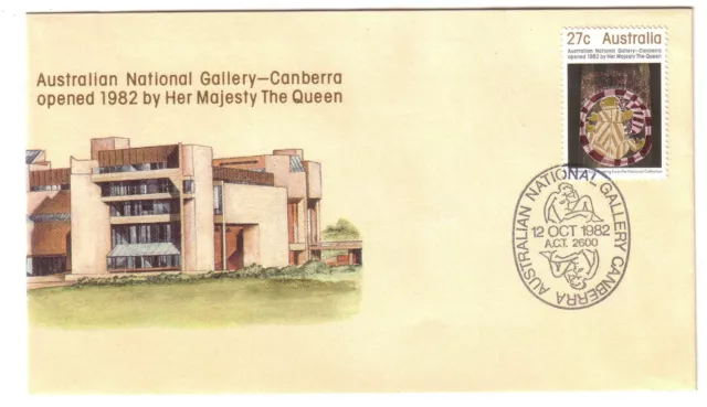 1982 FDC APM12370 PictPMK Opening Australian National Gallery "NATIONAL GALLERY"