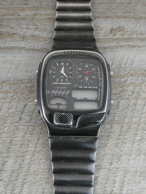 VINTAGE RARE CITIZEN Ana Digi Temp 8982 Quartz Watch 1980 s Men s For vintage-rare-citizen-ana-digi-temp-8982-quartz-watch-1980-s-men-s-for