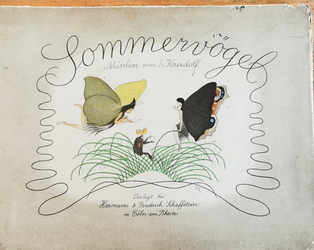 1908 **ERSTAUSGABE** Sommervögel Ernst Kreidolf **Wunderschöne Lithografien**