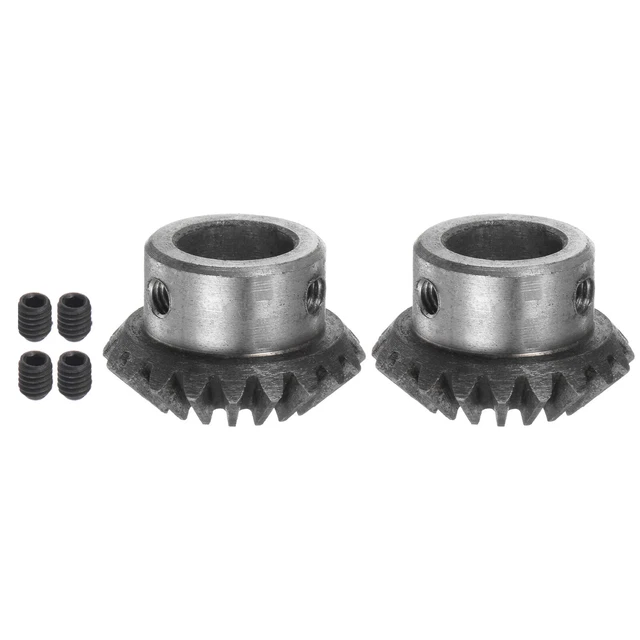 2pcs Bevel Gears 1.5M 20 Teeth 14mm Shaft Hole Tapered Bevel Pinion Gear