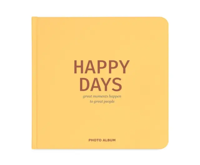 Álbum de fotos de diseño Happy Days edición negra talla 22,5х22,5 cm