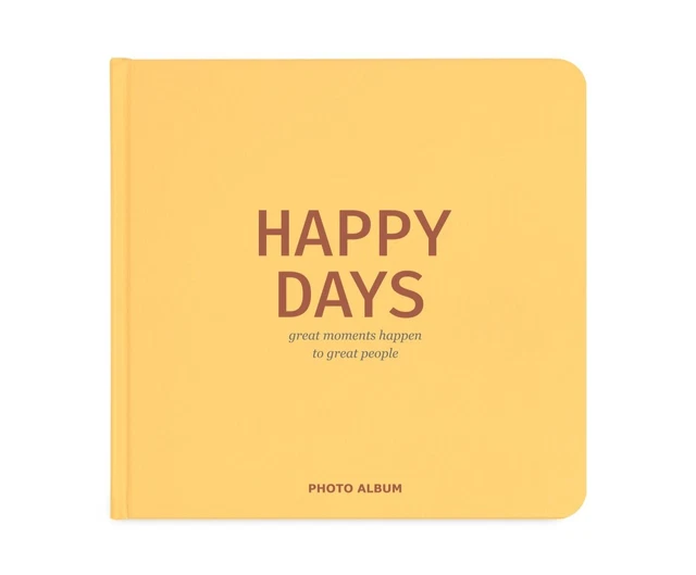 Álbum de fotos de diseño Happy Days edición negra talla 22,5х22,5 cm