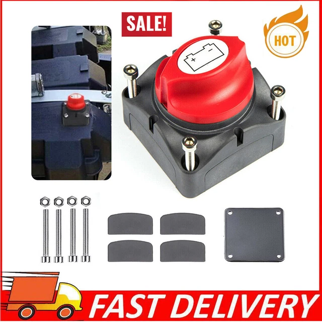 Manopola rimovibile isolatore batteria barca marina taglio kill switch 12 V-48 V 300 A Regno Unito