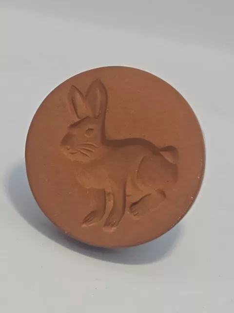 Rycraft Cookie Stamp 2" Terra Cotta Butter Press W/ Recipes Bunny Rabbit Easter