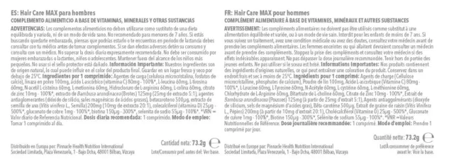 Hair Care MAX para hombres - 60 Comprimidos - Suplemento de calidad 3