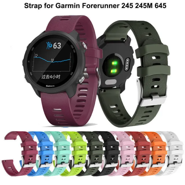 Silicone Bracelet Strap Music Watch Band For Garmin Forerunner 245/Vivoactive 3