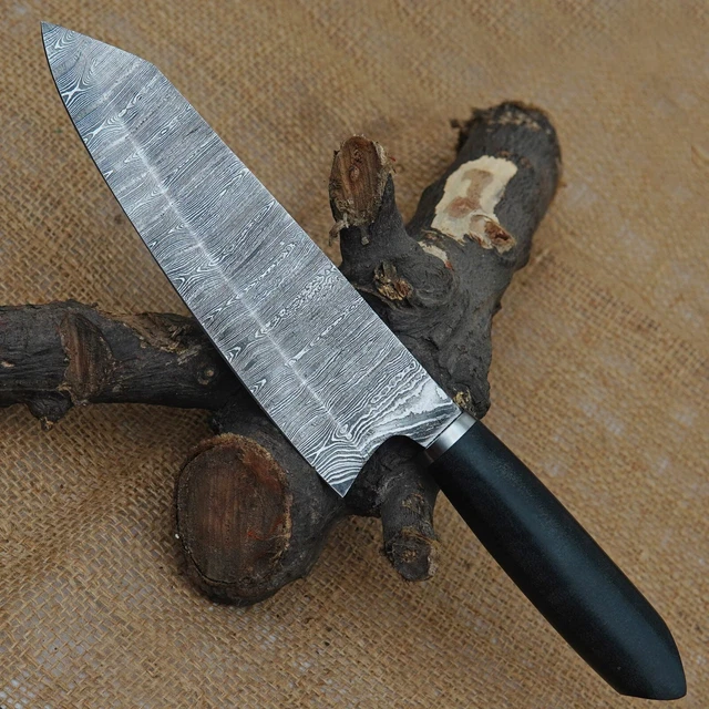 Couteau De Cuisine Professionnel Forgé à La Main - Acier Damas - Lame De Chef