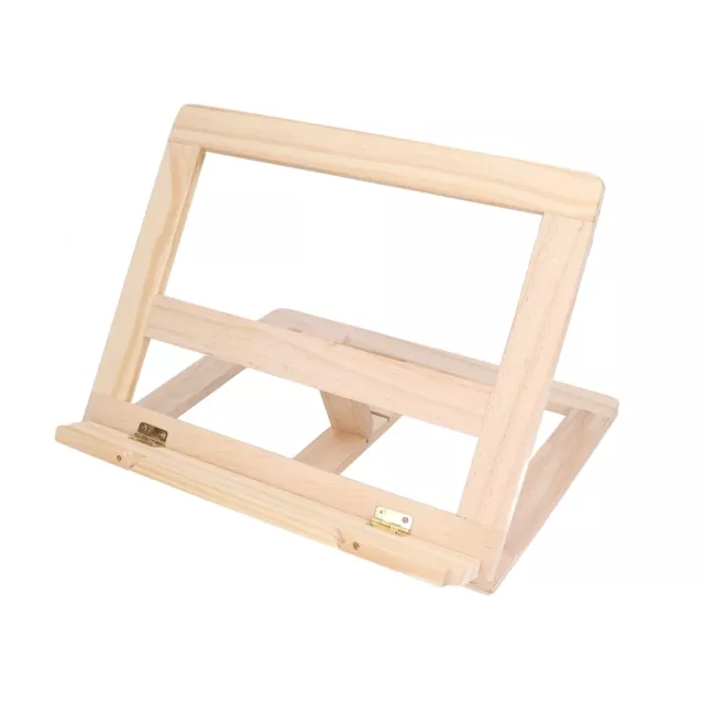 Wooden Reading Stand Book Stand Cookbook Holder DIY Design Adjustable Height ...
