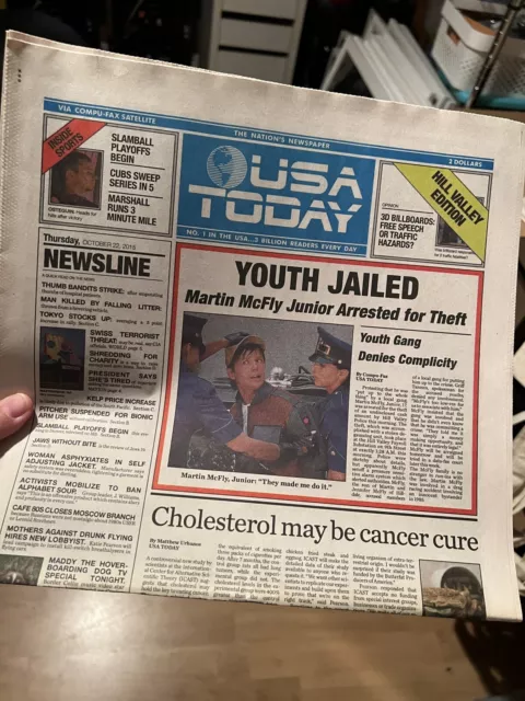 Back To The Future USA Today October 22, 2015 Promo Special Edition Newspaper