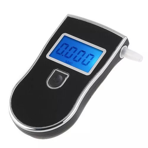 Digital Breath Alcohol Tester Breathalyser Backlit Lcd Display 5X Mouthpiece