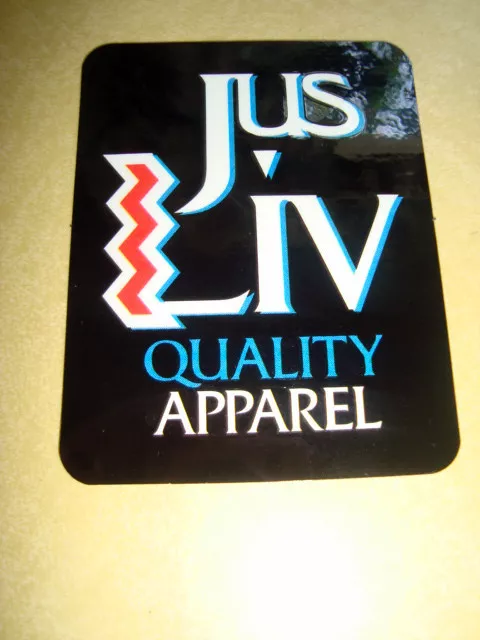 Jslv Rare Jus Liv Quality Apparel Logo Square Skateboard Sticker