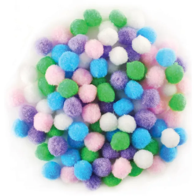 Pom-Poms .75" 100/Pkg Pastel