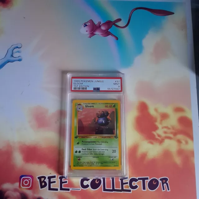 Uk seller ! Pokemon tcg 1st edition jungle psa 9 gloom 37/64