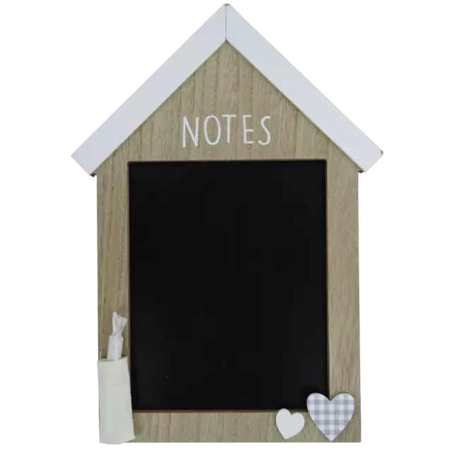 Chalkboard Memo Notes Chalk Board With Chalk Pocket Holder Natural Wood 13" XL