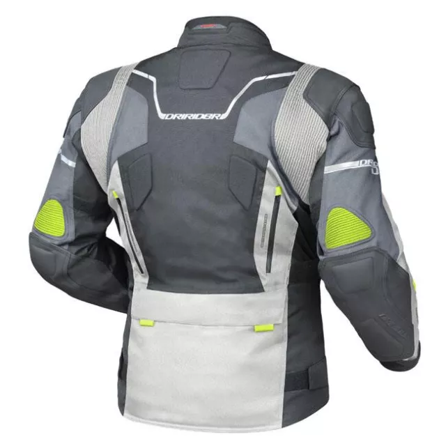 L Large Mens DriRider Nordic 4 Sports Touring Motorbike Jacket Grey Black 2