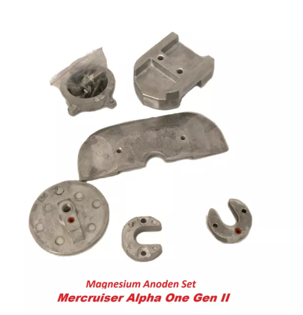 Ánodos Ánodo De Magnesio para Mercruiser Alpha One Gen. 2 Set Completo Ánodos