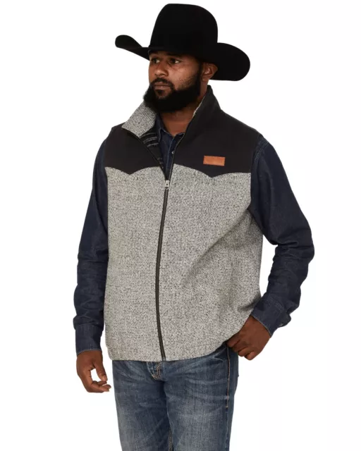 CINCH MEN'S LIGHTWEIGHT Wool Colorblock Zip-Front Vest - MWV1579001 $99 ...