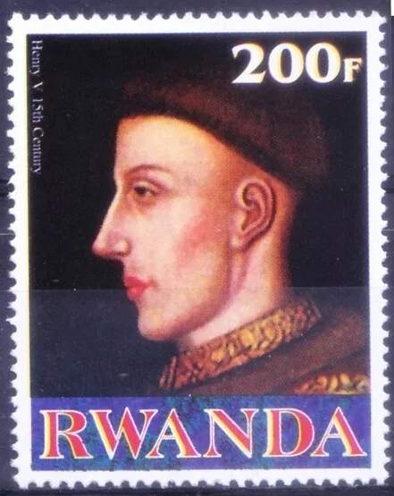 Rwanda 1999 MNH, King Henry V, Millennium, illegal Stamp   [Zw]