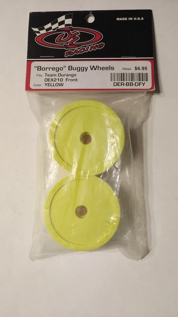 DER-BB-DFY	DE Racing Borrego Buggy Wheels for Team Durango DEX210 Front, Yellow